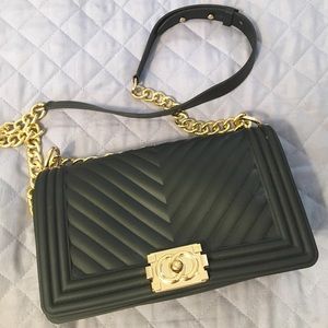 Quilted Silicone Crossbody Purse